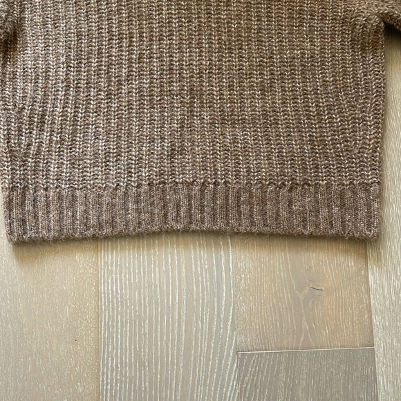 Sezane Cozy Brown Knit Sweater - Picture 3 of 4
